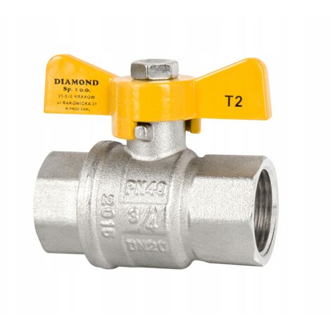 ROBINET À BILLE DE GAZ 1/2 POUCE F/F PAPILLON (1/2)