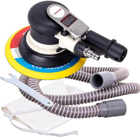PONCEUSE PNEUMATIQUE EXCENTRIQUE 150MM AVEC TUYAU, SAC, ASPIRATION (1/5)