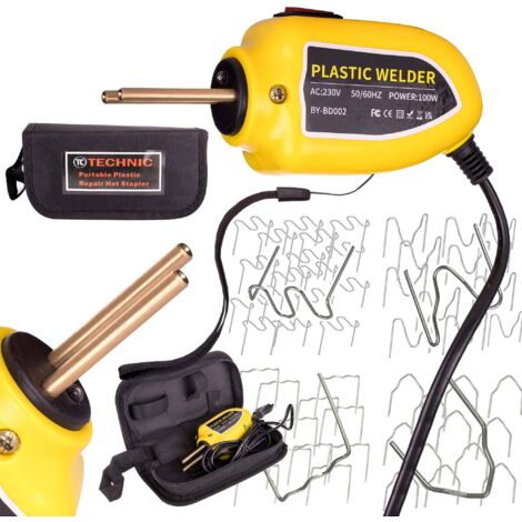 MINI-MACHINE À SOUDER PISTOLET POUR PLASTIQUE 100W 230V JEU D'AGRAFES (1/5)