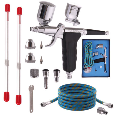 KIT AÉROGRAPHE FENGDA 3 BUSES TUYAU 0,2 0,3 0,5 MM POUR MODÉLISATION