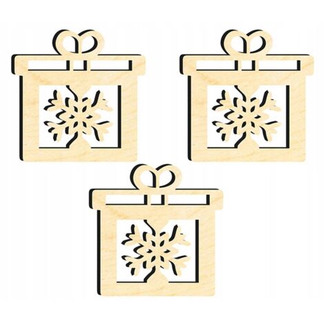 DÉCORATIONS DE SAPIN DE NOËL EN BOIS Z50 3 pcs. (1/3)