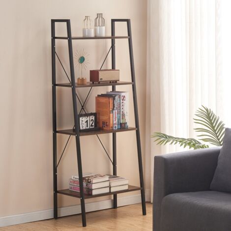 Bibliothèque loft ALTE R2 noire/chêne rustique avec échelle (1/5)