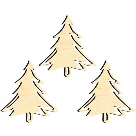 DÉCORATIONS DE SAPIN DE NOËL EN BOIS Z29 3 pcs. (1/3)