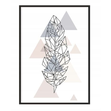 AFFICHE PHOTO ENCADRÉE 43x33 cm Plume P1189 (1/4)