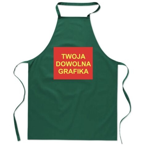 TABLIER DE CUISINE VERT AVEC VOTRE PROPRE IMPRIMÉ GRAPHIQUE, cadeau FA358 (1/4)