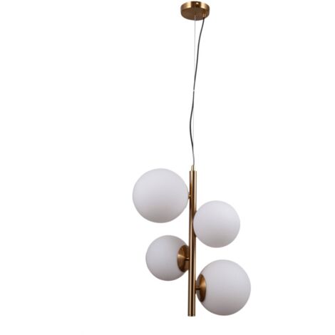 Suspension Riga 2 E14 laiton miel ALU Italux PND-44213-4-HBR (1/3)