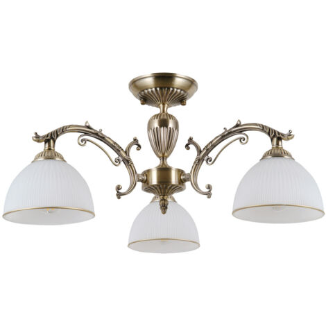 SUSPENSIONS FENEZA 3 E27 BRONZE ANTIQUE ALU ITALUX PND-5122-3 (1/3)
