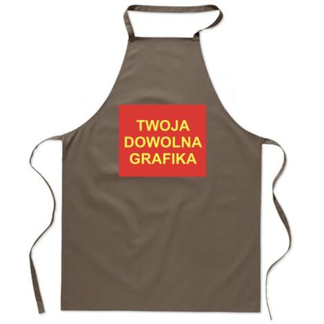 TABLIER DE CUISINE BEIGE AVEC VOTRE PROPRE IMPRIMÉ GRAPHIQUE, cadeau FA361 (1/4)