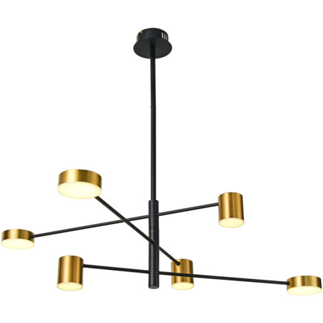 Suspension LED REMDAL dorée ITALUX PND-16374-6-BK-GD-4K (1/2)