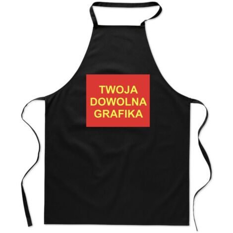 TABLIER DE CUISINE NOIR AVEC VOTRE PROPRE IMPRIMÉ GRAPHIQUE, cadeau FA352 (1/4)