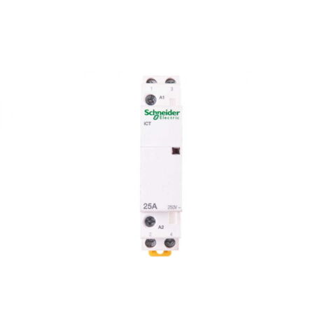 Contacteur ICT MAN 25A 2NA 230/240V CA - Relais 2 Pôles NO Pour Commande Automatique, Éclairage, Chauffage