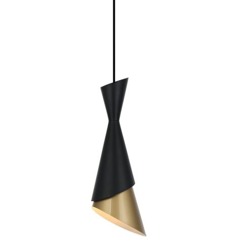 SUSPENSIONS MALIA 1 E27 NOIR ITALUX PND-85949-1 BK+GD