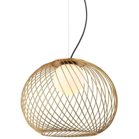 Italux Clarisa - Suspension moderne dorée à 1 lumière avec abat-jour blanc, E27 (1/3)