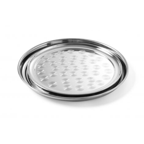 Plateau de banquet rond en acier, diamètre 30 cm - Hendi 480205