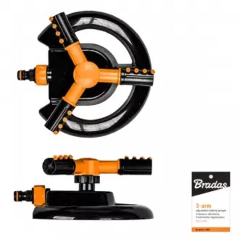 Arroseur Rotatif 3 Bras Geka – Métal Robuste, Grande Portée Jusqu'à 12 M, Idéal Jardin & Prairie