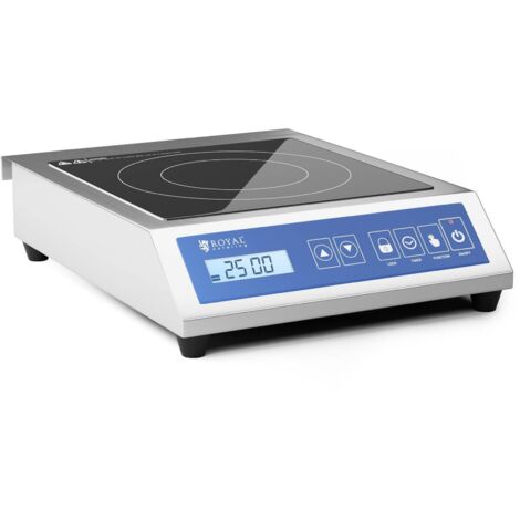 Royal Catering – Plaque à induction portable 1 zone de chauffe 3500 W – Écran LCD – Température 60 à 240 °C – Compatible casseroles jusqu'à 28 cm (1/5)