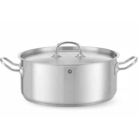 Marmite basse Kitchen Line avec couvercle 7,3 l Ø 280 x 120 h - Hendi 836033 (1/5)