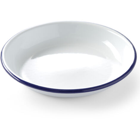 Assiette creuse émaillée blanche, diamètre 240 mm, Hendi 621271 (1/3)