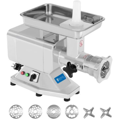 Royal Catering – Hachoir à viande électrique 1100 W – Rendement 220 kg/h – Acier inoxydable – Usage intensif pour boucheries et restaurants