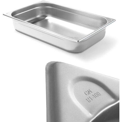 Bac GN 1/1 en acier Kitchen Line, hauteur 100 mm - Hendi 806135 (1/5)