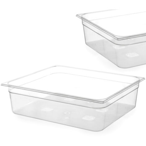 Bac GN 2/1 en polycarbonate semi-transparent hauteur 200 mm - Hendi 861196 (1/2)