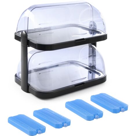 Vitrine réfrigérée pour présentation de produits alimentaires, avec inserts, 44 x 32 x 44 cm - Hendi 871812