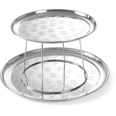 Plateaux de présentation en acier avec socle pour fruits de mer - Hendi 480519 (1/6)