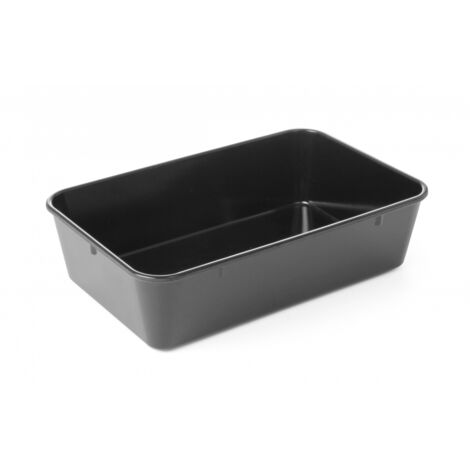 Plateau à viande et à nourriture en mélamine 290 x 160 x 60 mm noir - Hendi 568408 (1/2)