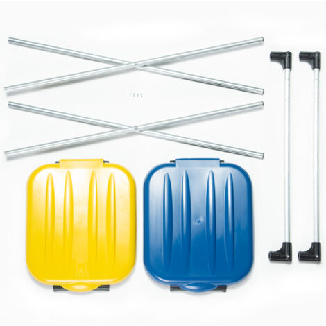 Novaliv Support de Poubelle avec Couvercle pour Sacs de 70 à 120 l, Extra Robuste et Stable pour l'Extérieur