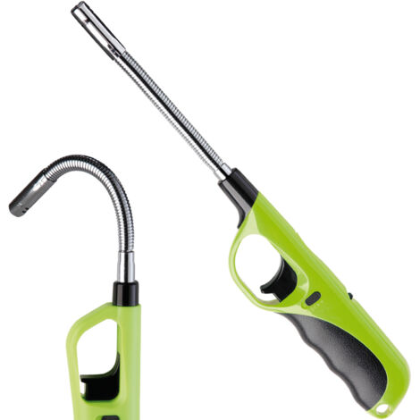 Allume-bougie pour cheminée à gaz avec embout long et flexible et verrouillage de sécurité (1/3)