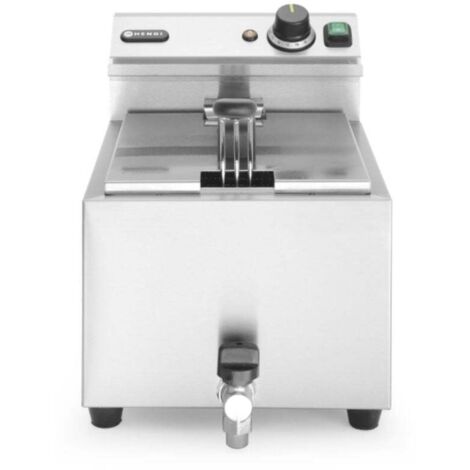 Friteuse Masterpro 230 V 3,5 kW 8 L avec robinet - Hendi 209202 (1/4)