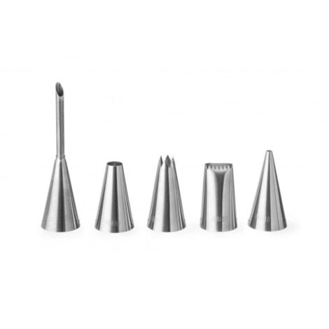 Douilles décoratives EXPERT pour douilles à cônes pâtissiers, lot de 5 - Hendi 551592 (1/4)