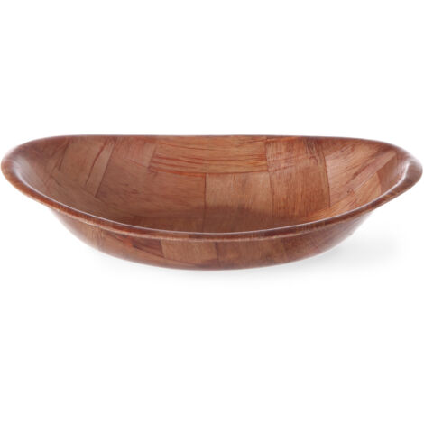 Bol de cuisine ovale en bois 255x190mm - Hendi 425602 (1/2)