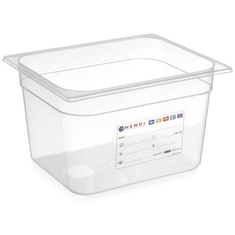 Bac en polypropylène GN 1/2 hauteur 200 mm - Hendi 880159 (1/2)