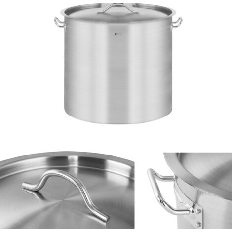 Marmite gastronorme avec couvercle, en acier inoxydable, pour cuisinière à induction, 12 L