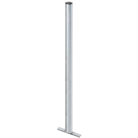 Poteau en acier galvanisé pour poubelle de rue 60x1200mm (1/2)