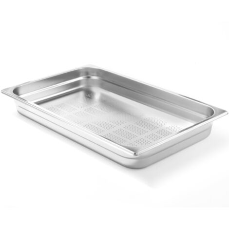Bac GN fond perforé inox GN1/3 325x176mm hauteur 65mm - Hendi 802533