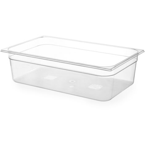 Bac GN 1/1 en polycarbonate transparent hauteur 100 mm - Hendi 861226 (1/4)