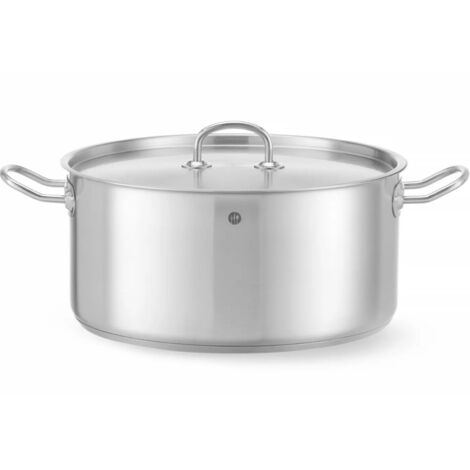 Marmite basse Kitchen Line avec couvercle 12 l Ø 320 x 150 h - Hendi 836040