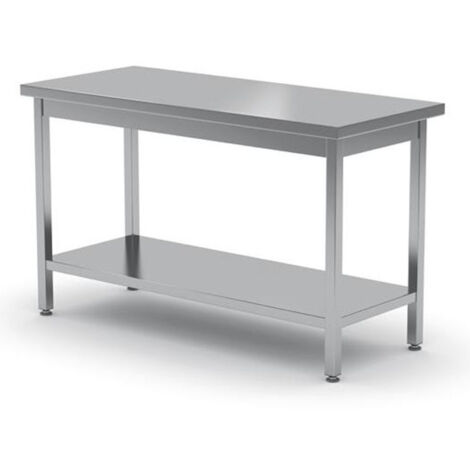 Table de travail centrale en acier avec étagère 120x60 cm - Hendi 811528 (1/2)