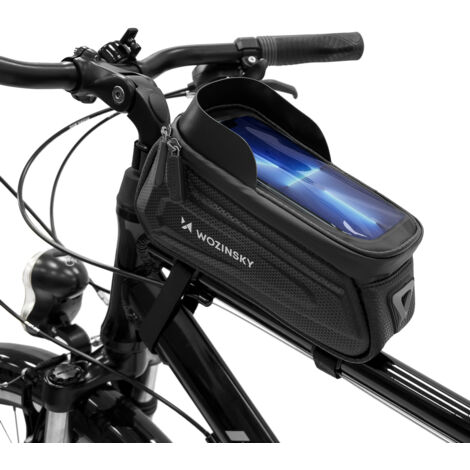 Sacoche de cadre de vélo avec étui pour téléphone 1,7 l noir (1/5)