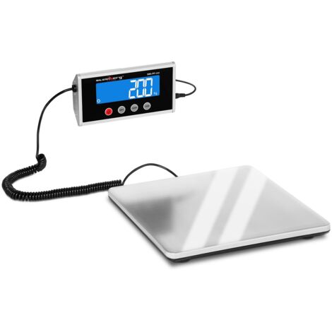 Balance postale à plateforme pour colis 275x275mm alimentation + piles 200kg/100g (1/5)