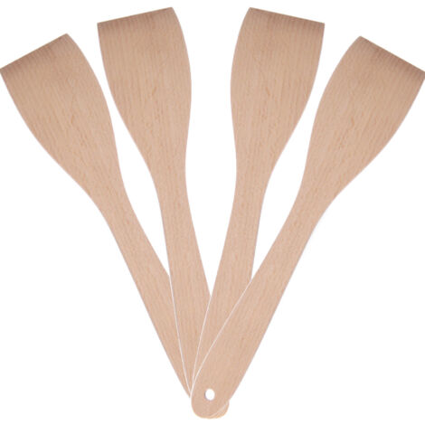 Spatule de cuisine en bois pour friture, longueur 300 mm - SET 4 pièces - HENDI 525142 (1/2)