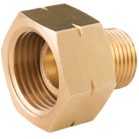 Adaptateur de réduction pour bouteille de gaz propane-butane 21,8 mm L – Raccord G 3/8' L – Résistance haute pression – Utilisation brûleurs à gaz