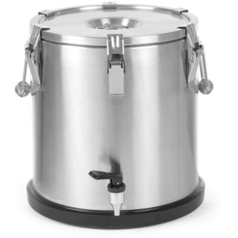 Conteneur isotherme en acier avec robinet pour le transport des aliments 20 L - Hendi 710227 (1/5)