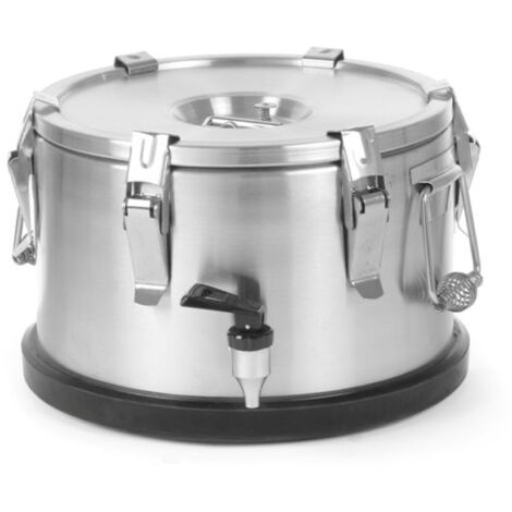 Conteneur isotherme en acier avec robinet pour le transport des aliments 10 L - Hendi 710128 (1/5)