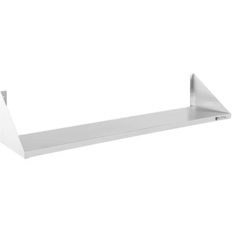Royal Catering – Étagère murale 30 x 120 cm en acier inoxydable – Charge maximale 35 kg – Matériel de fixation inclus – Pour cuisines et ateliers (1/6)