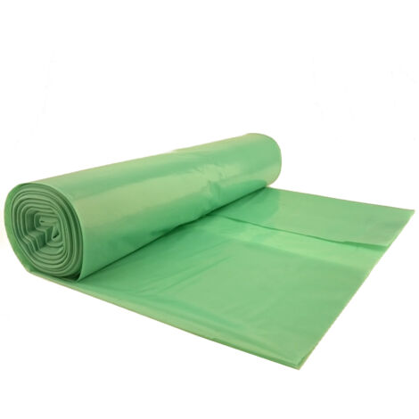 Sacs poubelles épais 50 microns, rouleau durable, 25 pièces - vert 120 L (1/4)