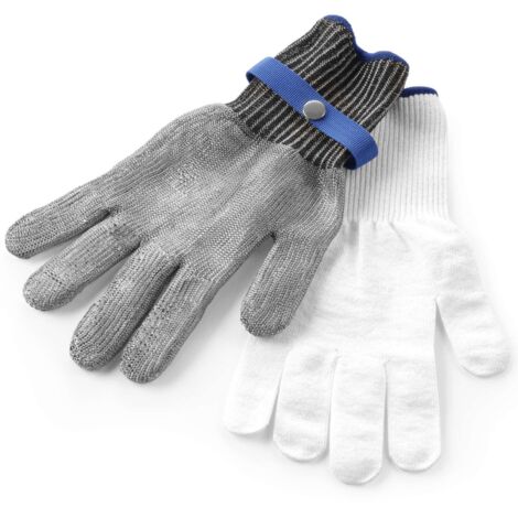 Gant de cuisine anti-coupure en acier inoxydable taille M - Hendi 556665 (1/3)