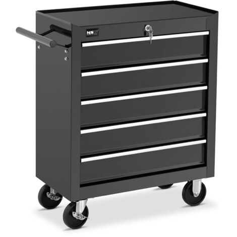 Servante à Rouleaux MSW-RT-852 | Tréteau D'Établi Réglable 63,5-103,5 Cm, Charge 800 Kg, 2 Rouleaux Acier, Idéal Atelier & Convoyage